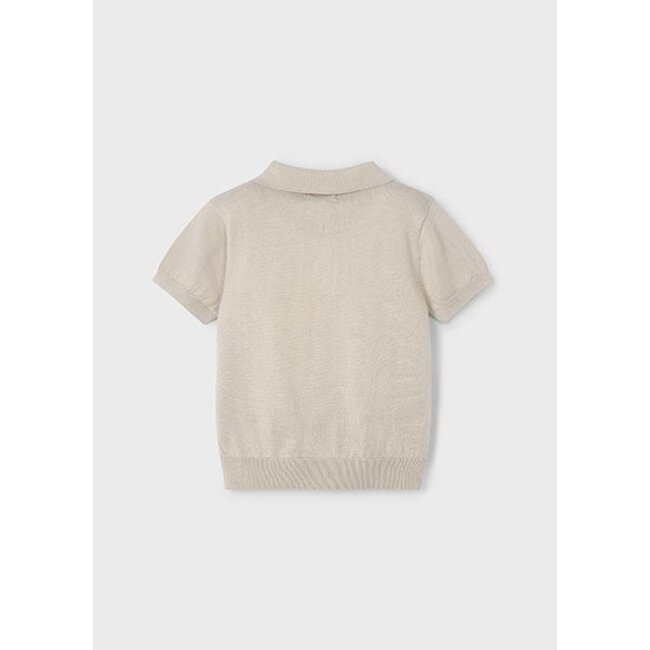 Mayoral Zomer polo shirt S/S jongens - bone wit