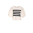 NoBell zomer top meisjes - ivoor wit - jersey rib, gestreept, pofmouw - Kylia