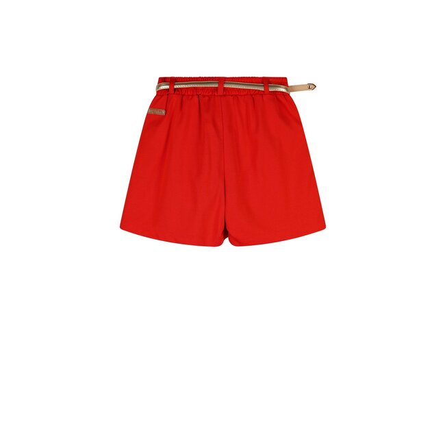 NoNo zomer PU skort meisjes - loving rood - plooien, met riem - Sella
