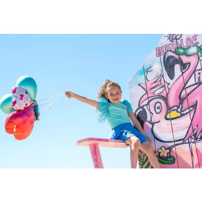 B.Nosy zomer top meisjes - cockatoo mint blauw - mesh mouwen - Tora