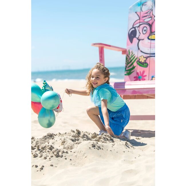 B.Nosy zomer top meisjes - cockatoo mint blauw - mesh mouwen - Tora