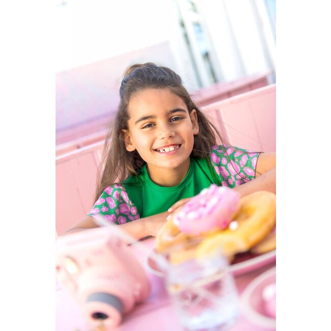 B.Nosy zomer t-shirt meisjes - jelly bean groen - print mouw - Thessa