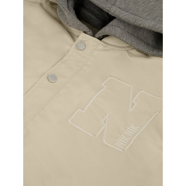 Nik&Nik zomer biker jasje meisjes - taupe - Nicky