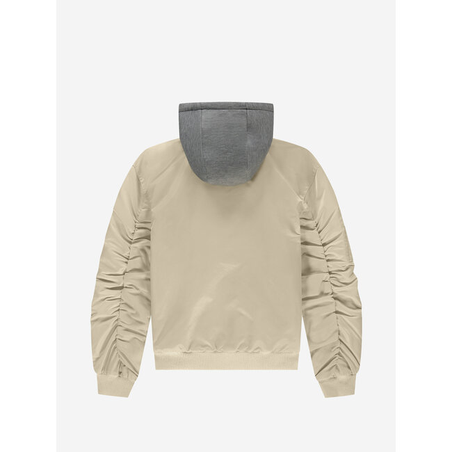 Nik&Nik zomer biker jasje meisjes - taupe - Nicky