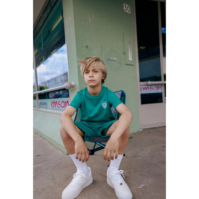 Touzani zomer sweat short jongens - groen - Kumonryu