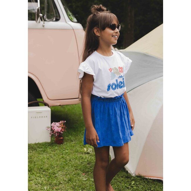 LOOXS Little Zomer rok meisjes jaquard bloemen terry - blauw