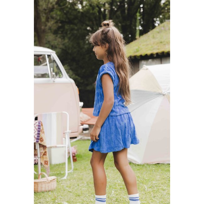 LOOXS Little Zomer rok meisjes jaquard bloemen terry - blauw