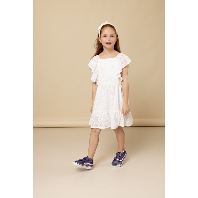 LOOXS Little Zomer jurk meisjes embroidery - wit