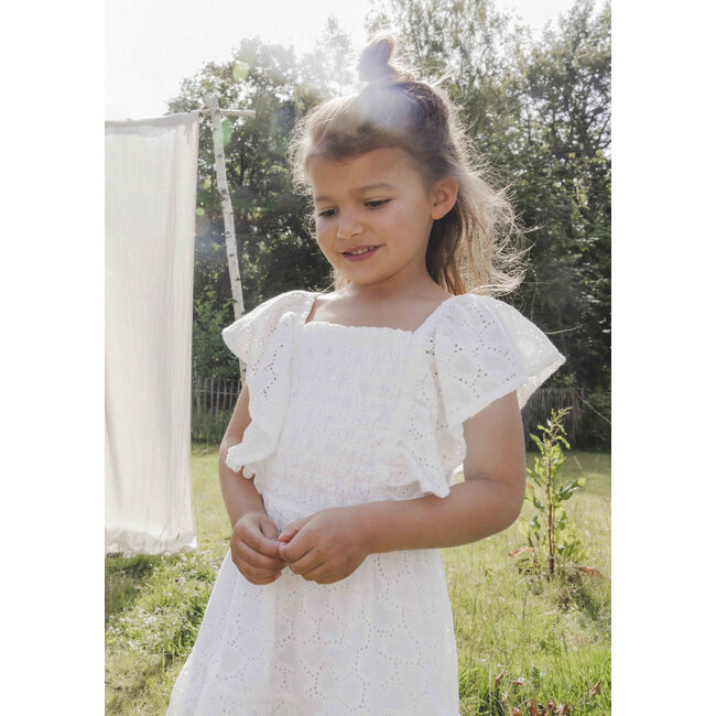 LOOXS Little Zomer jurk meisjes embroidery - wit