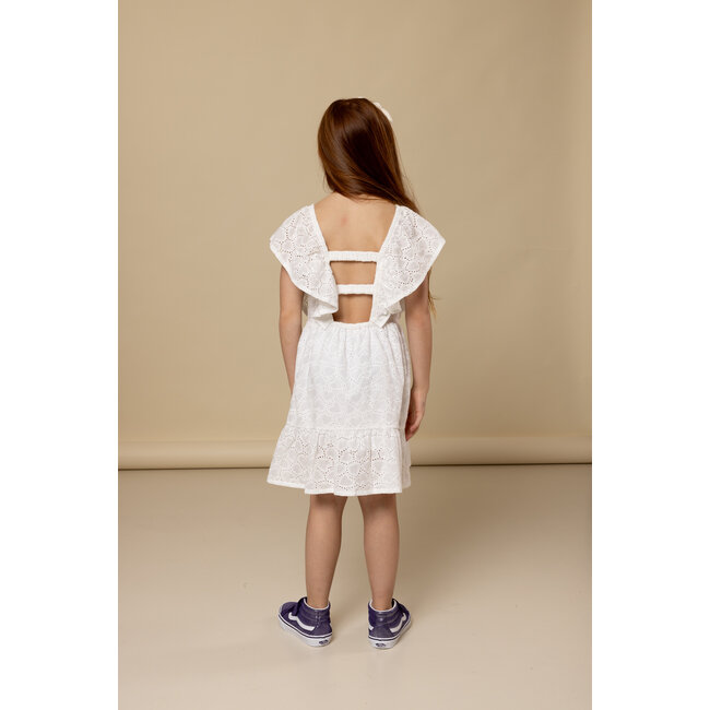 LOOXS Little Zomer jurk meisjes embroidery - wit