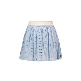 Like Flo zomer rok meisjes - ice blauw - broderie anglaise - Sylke