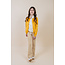 MAYCE zomer flair broek meisjes - oker geel - print