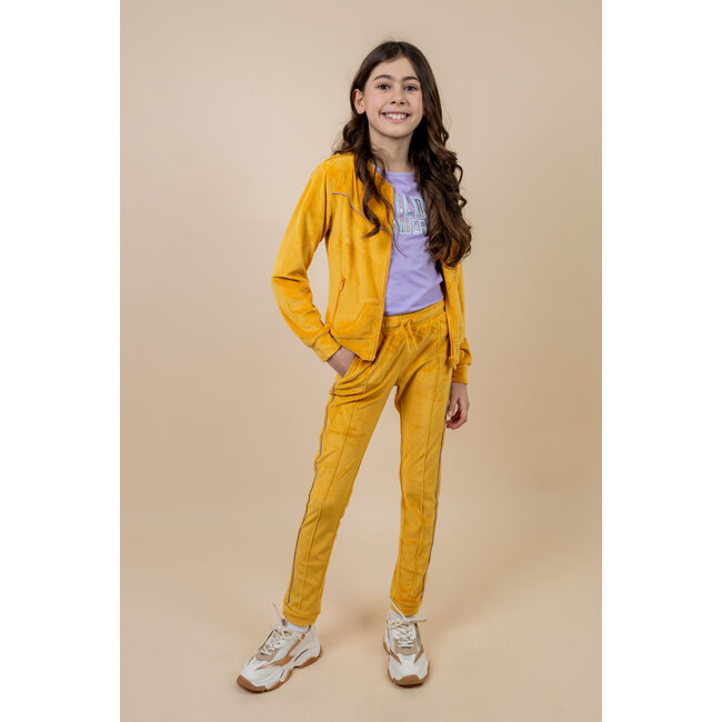 MAYCE zomer broek meisjes - oker geel - velvet