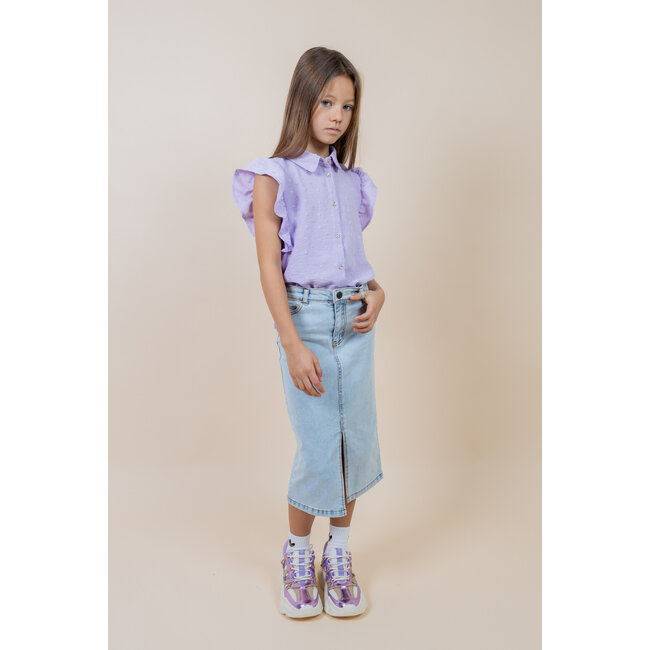 MAYCE zomer jeans rok meisjes - licht blauw denim