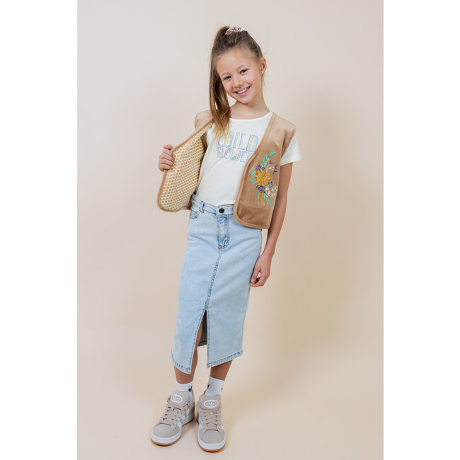 MAYCE zomer jeans rok meisjes - licht blauw denim