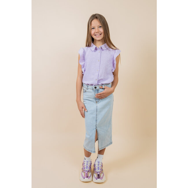 MAYCE zomer jeans rok meisjes - licht blauw denim
