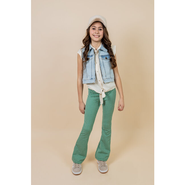 MAYCE zomer denim gilet meisjes - licht blauw denim