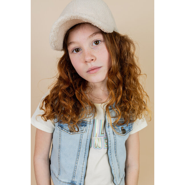 MAYCE zomer t-shirt meisjes - off wit - artwork