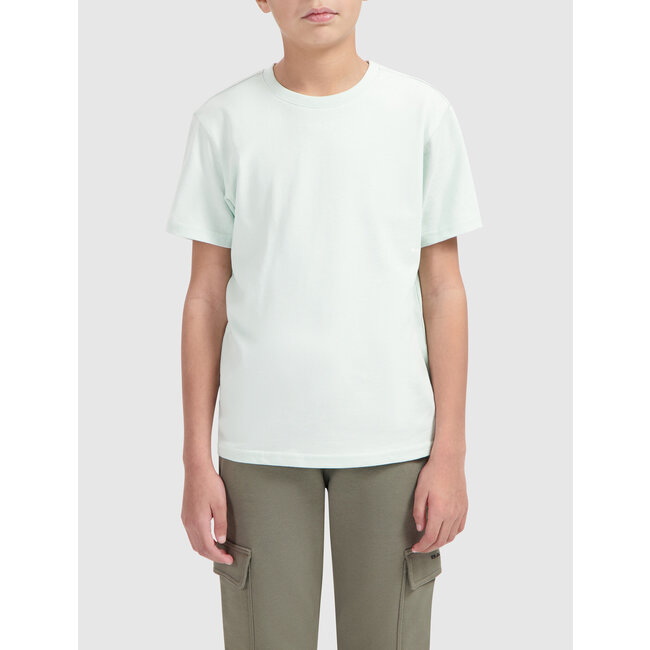 Ballin Zomer t-shirt jongens - licht groen - Floral initial