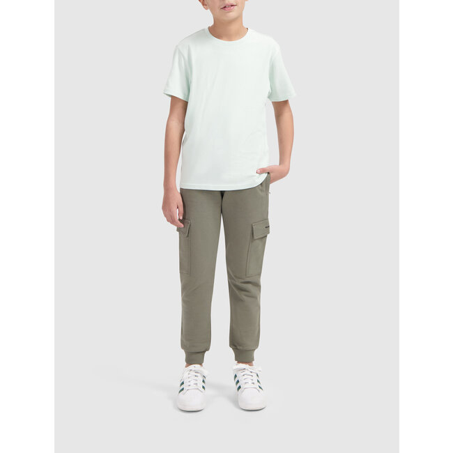 Ballin Zomer t-shirt jongens - licht groen - Floral initial