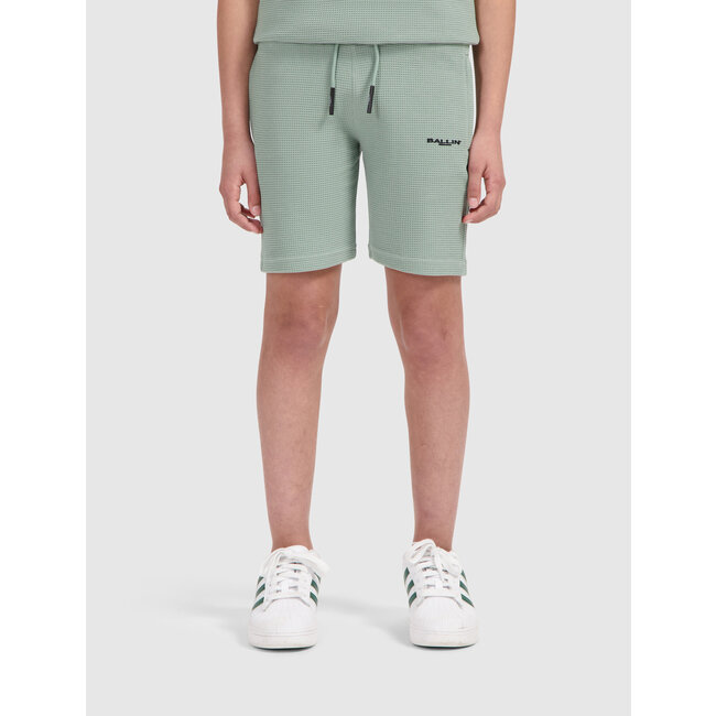 Ballin Zomer sweat short jongens - groen - Waffle logo
