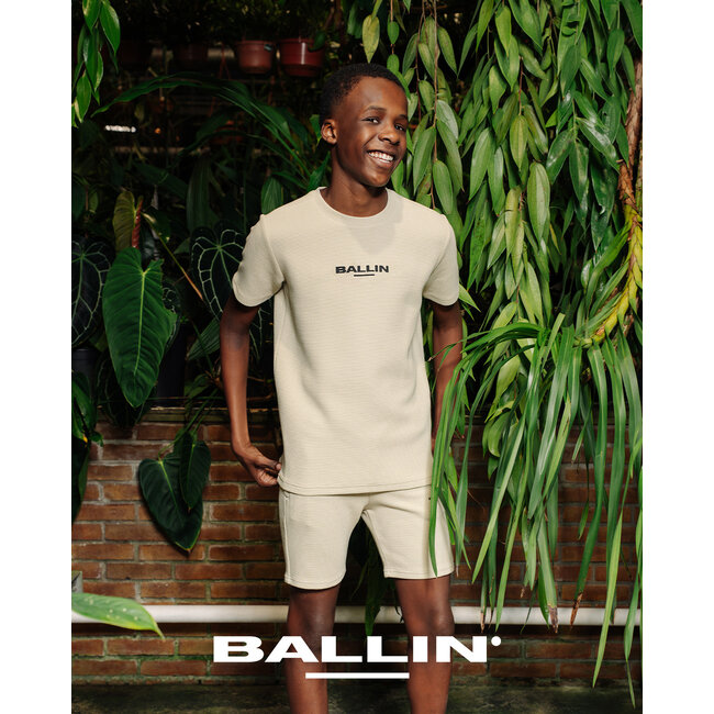 Ballin Zomer short jongens - zand - Icon boucle