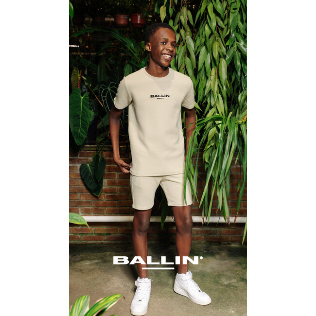 Ballin Zomer short jongens - zand - Icon boucle