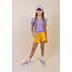 MAYCE zomer short meisjes - oker geel - velvet