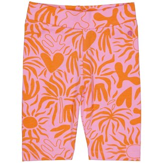 Quapi Zomer broek meisjes - roze - AOP bloemen -  Zorra