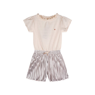 NoNo zomer jumpsuit meisjes - ivoor wit - jersey, plissee - Syl