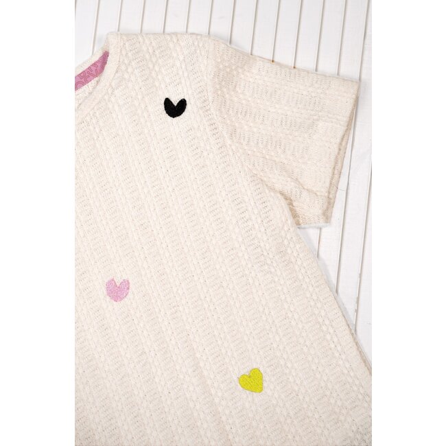 B.Nosy zomer top meisjes - katoen wit - gebreid, embroiderie