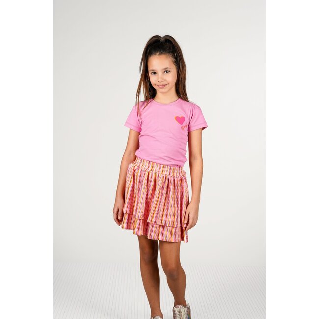 B.Nosy zomer rok meisjes - roze AOP - 2-laags - Ruth