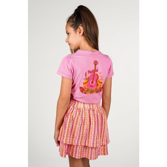 B.Nosy zomer rok meisjes - roze AOP - 2-laags - Ruth