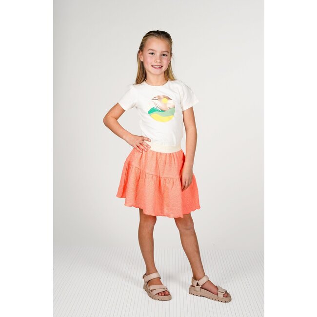 B.Nosy zomer rok meisjes - zalm roze blush - 2-laags - Romy