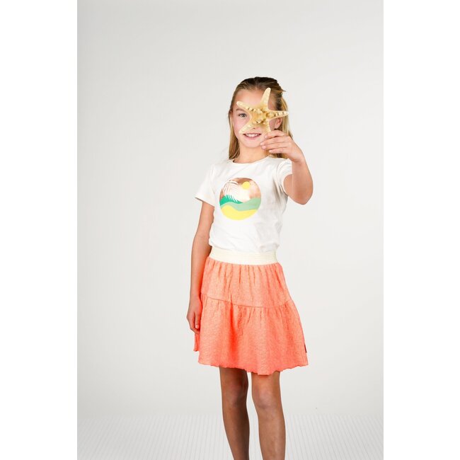 B.Nosy zomer rok meisjes - zalm roze blush - 2-laags - Romy