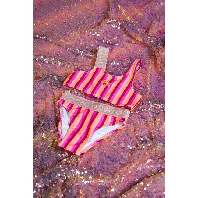 B.Nosy zomer bikini meisjes - K3 - roze, gestreept - Wixie