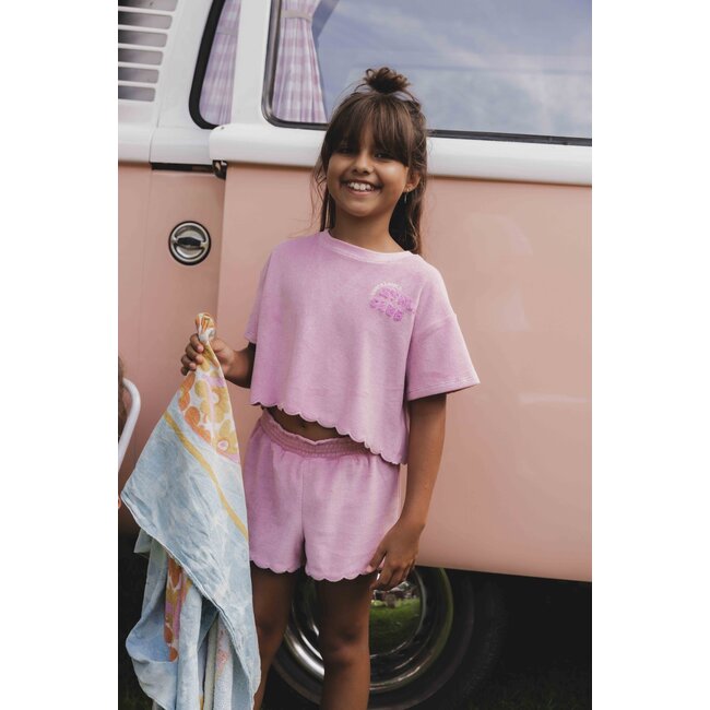 LOOXS Little Zomer top meisjes terry - roze