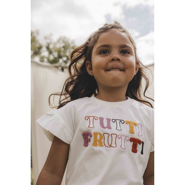 LOOXS Little Zomer t-shirt meisjes s/s - off wit