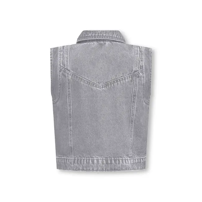 Kids ONLY zomer jeans gilet meisjes - licht grijs denim - Kogkennedy