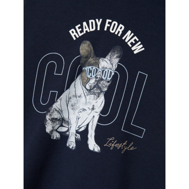 Name it zomer hoodie jongens - blauw - Nkmbedog