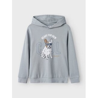 Name it zomer hoodie jongens - grijs - Nkmbedog