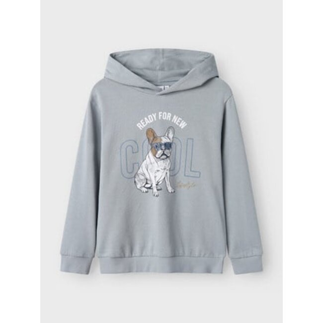 Name it zomer hoodie jongens - grijs - Nkmbedog
