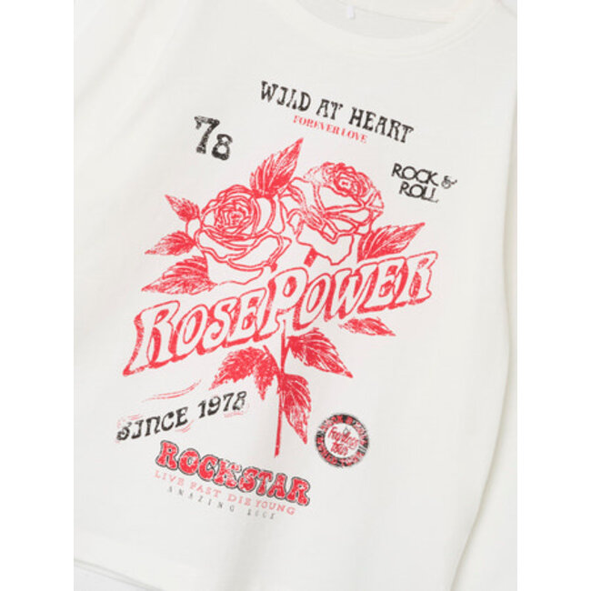 Name it zomer top meisjes - wit - Nkfronna