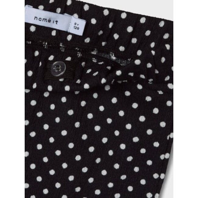 Name it zomer broek meisjes - zwart - wide leg fit - Nkfsalinda