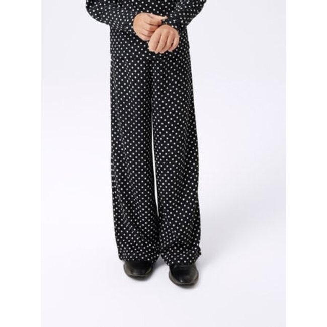 Name it zomer broek meisjes - zwart - wide leg fit - Nkfsalinda