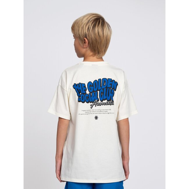 Nik&Nik zomer t-shirt jongens - off wit, oversized - Golden