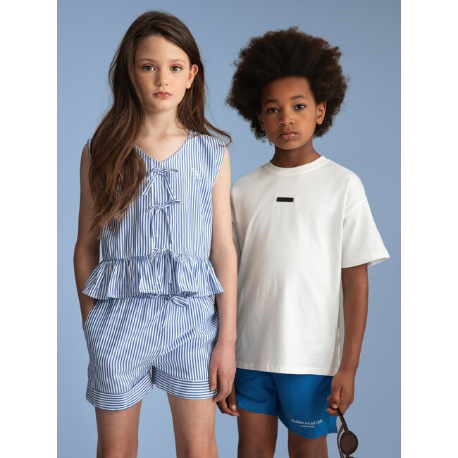 Nik&Nik zomer t-shirt jongens - off wit, oversized - Golden