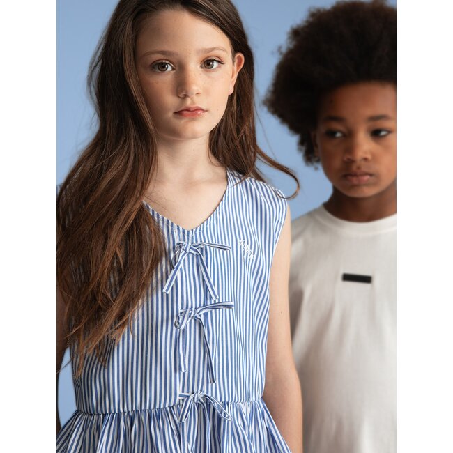 Nik&Nik zomer top meisjes - blauw / off wit  - Aava