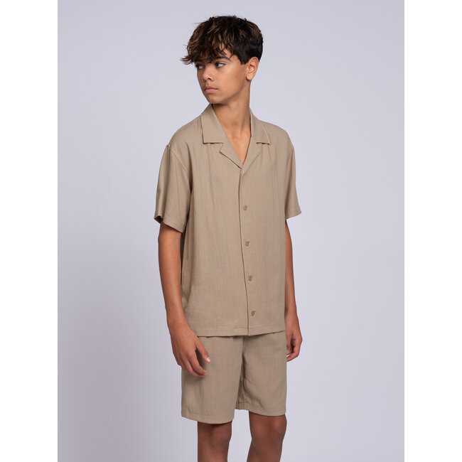 Nik&Nik zomer shirt jongens - taupe - Luis