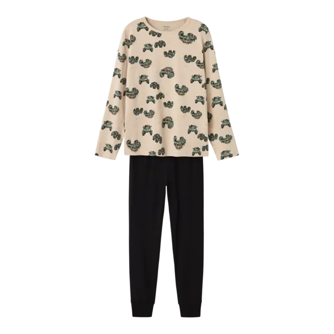 Name it zomer pyjama jongens - wit - NkmNightset